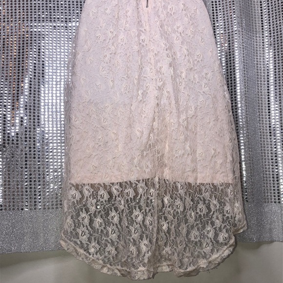 Size Small Cream Lace High Low Dress - Picture 7 of 8